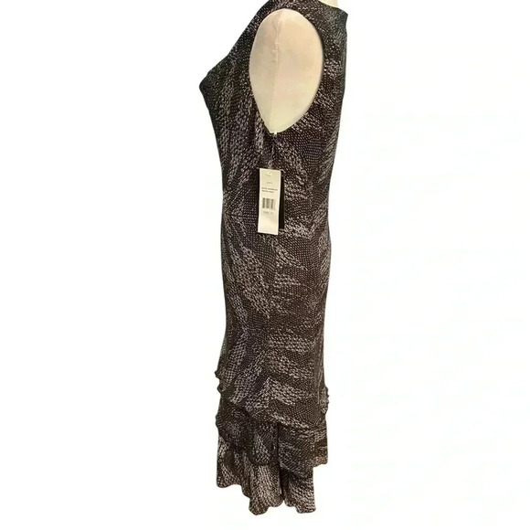 Componix Women’s Sleeveless Cowl Neck Shift Dress Size 10 Black White Cocktail - Picture 7 of 12